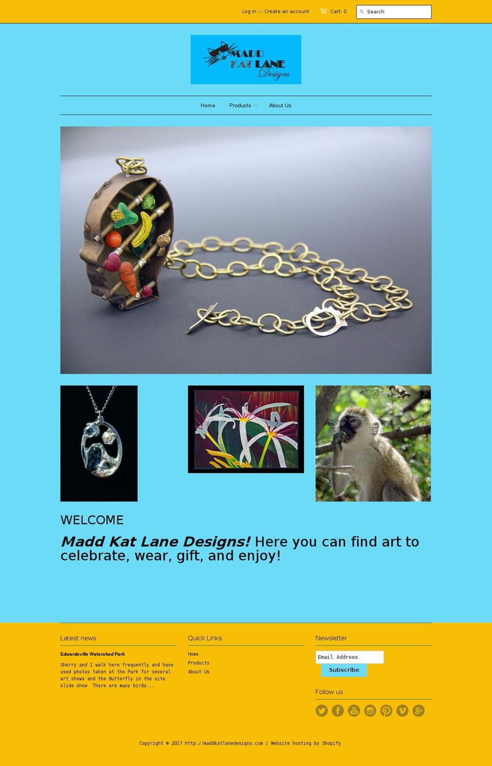 maddkatlanedesigns.com shopify website screenshot