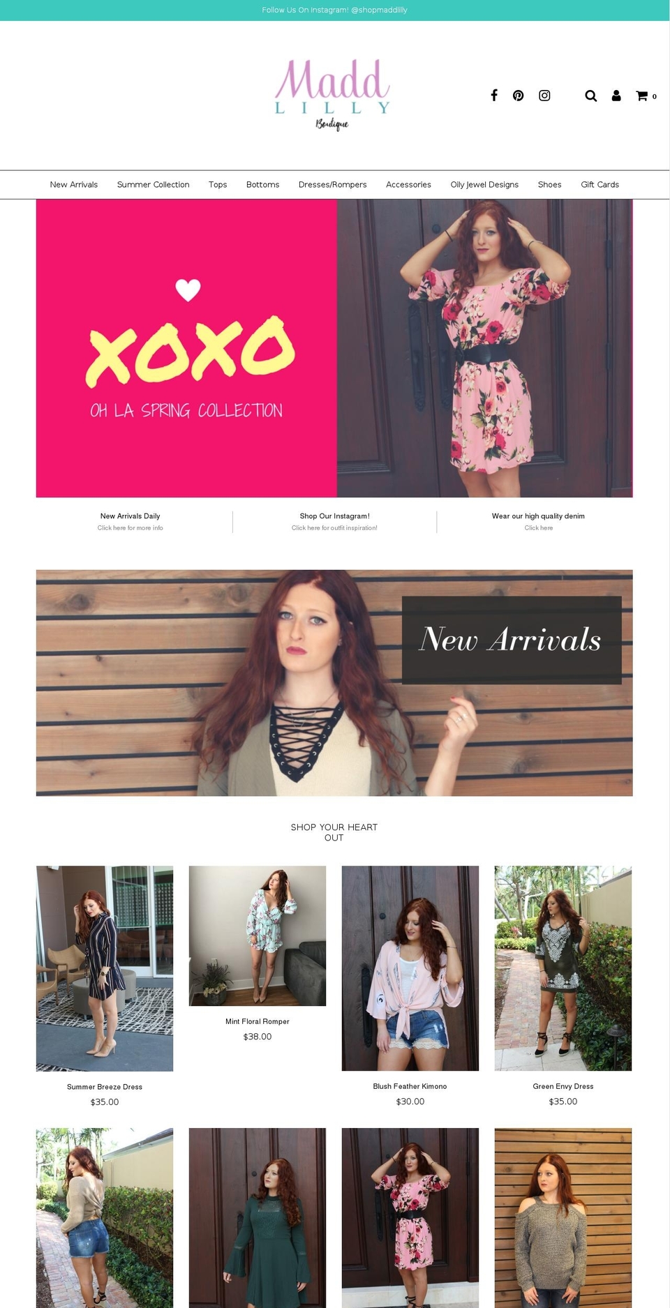 maddlilly.com — Shopify storefront screenshot