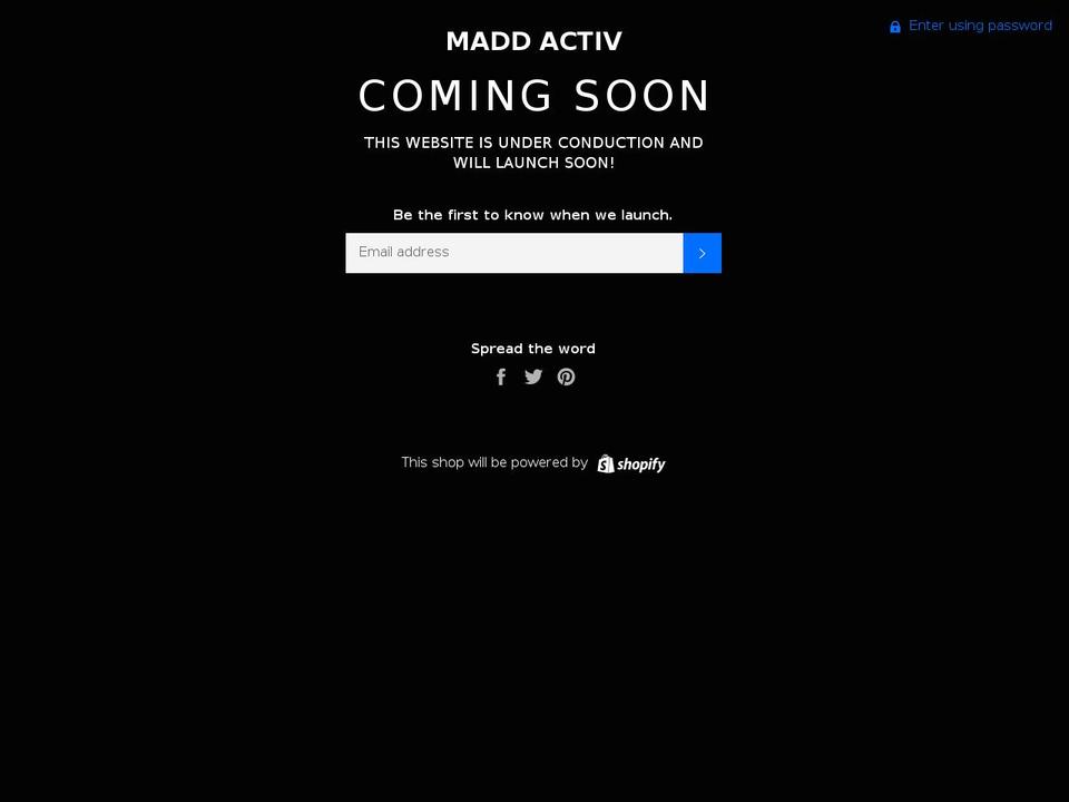maddmats.com shopify website screenshot