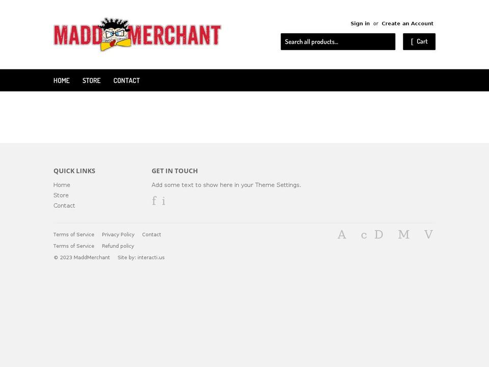 maddmerchant.com shopify website screenshot