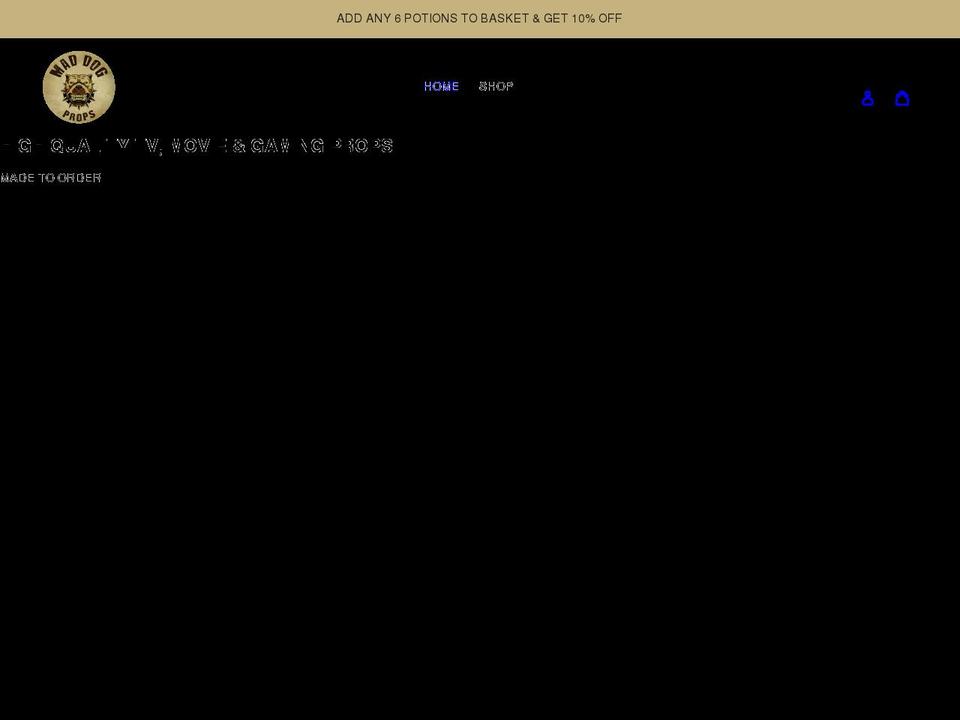 maddogprops.co.uk shopify website screenshot