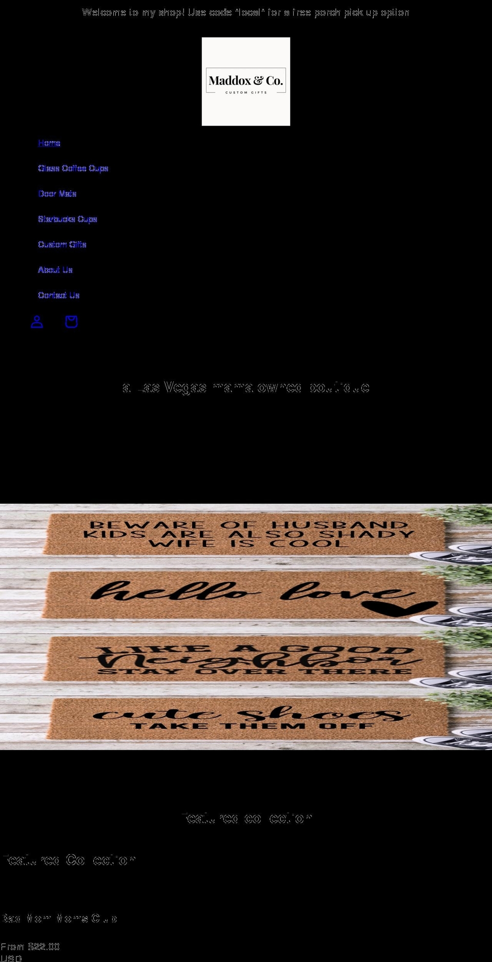 maddoxandcodesigns.com shopify website screenshot