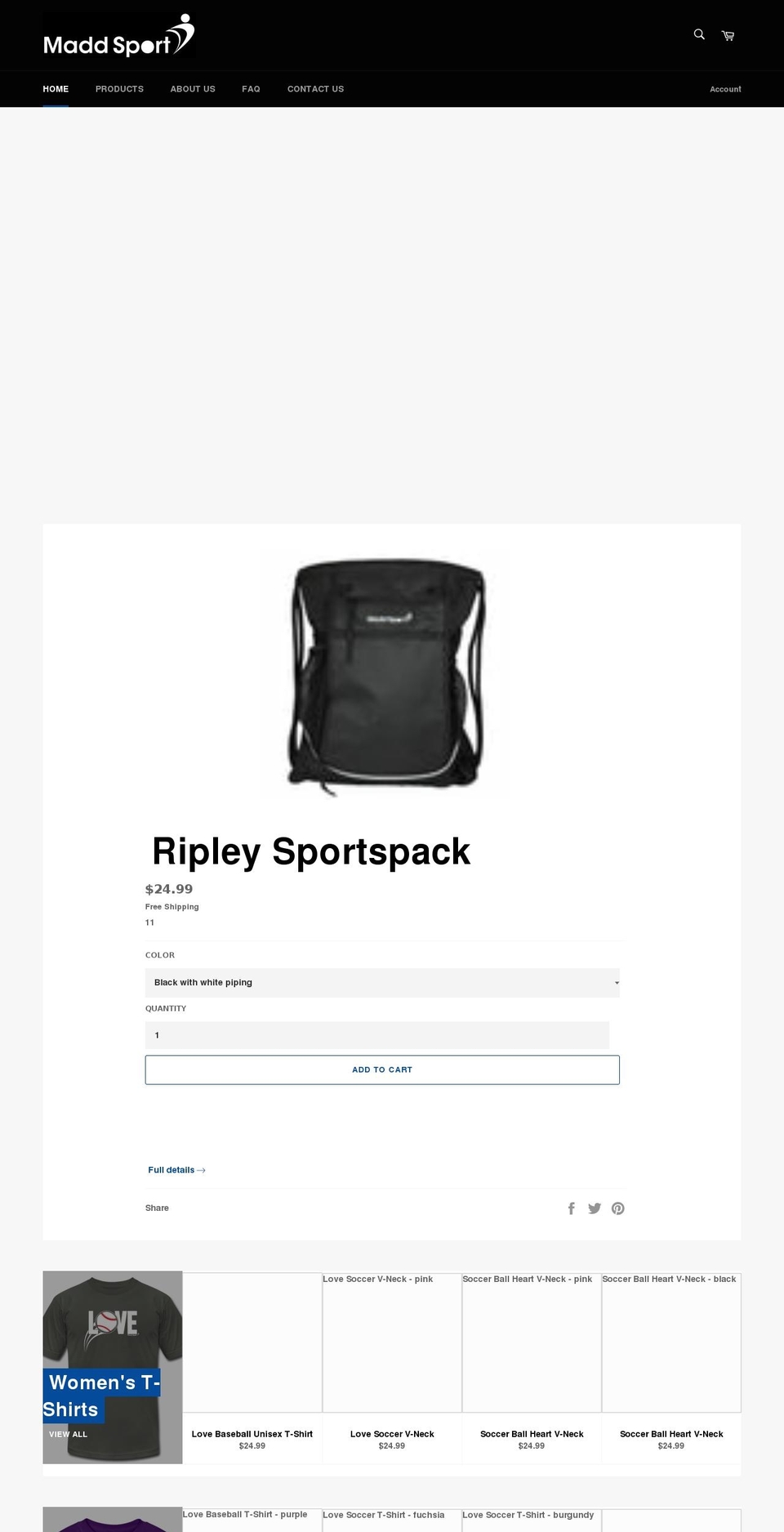 maddsport.com shopify website screenshot