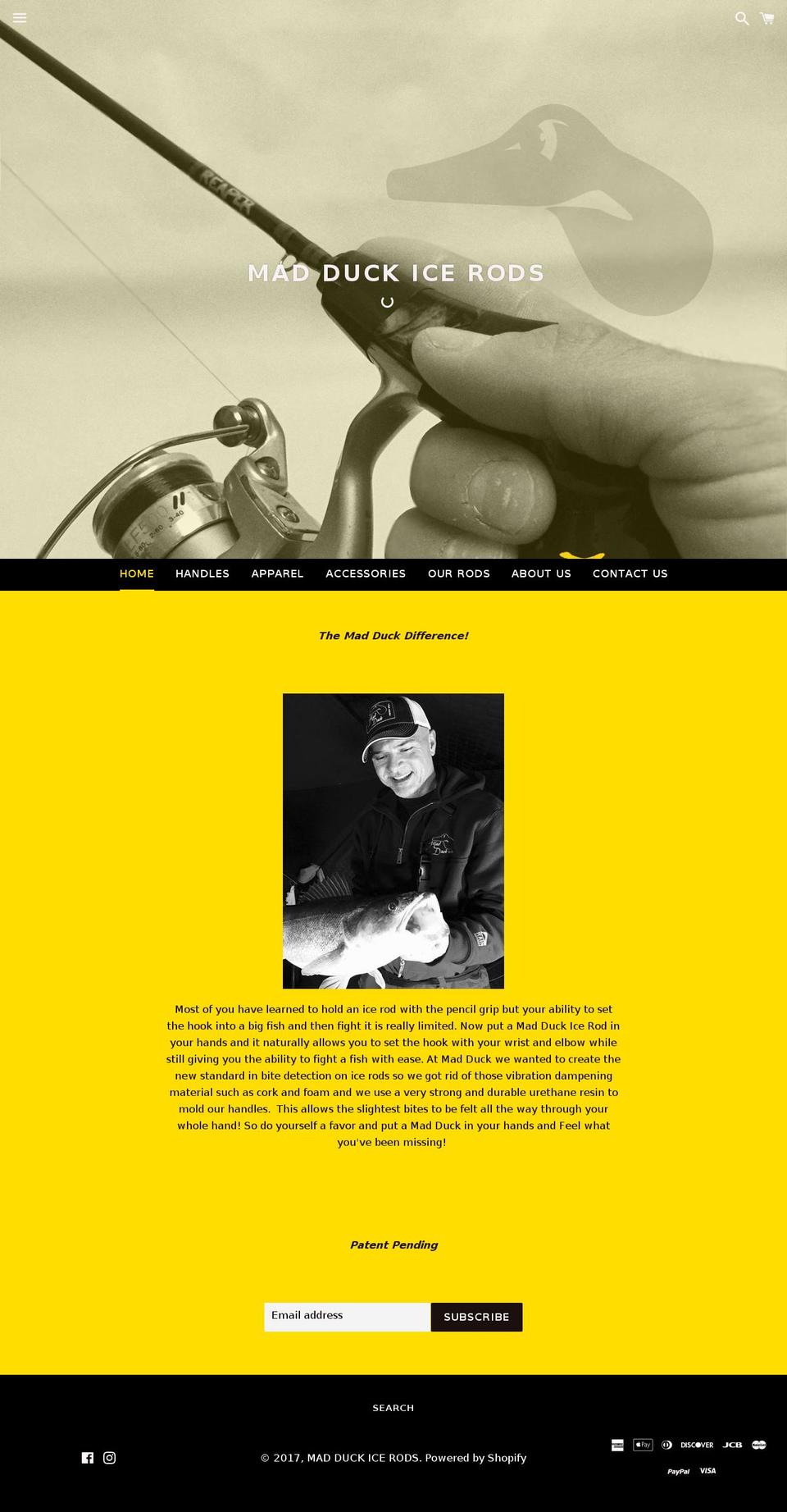 madduckicerods.com shopify website screenshot