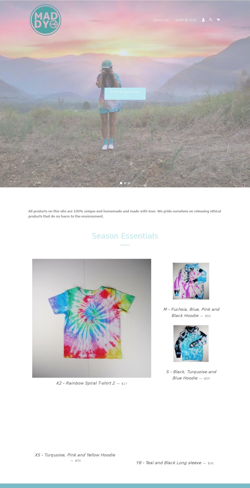 maddye.com — Shopify storefront screenshot