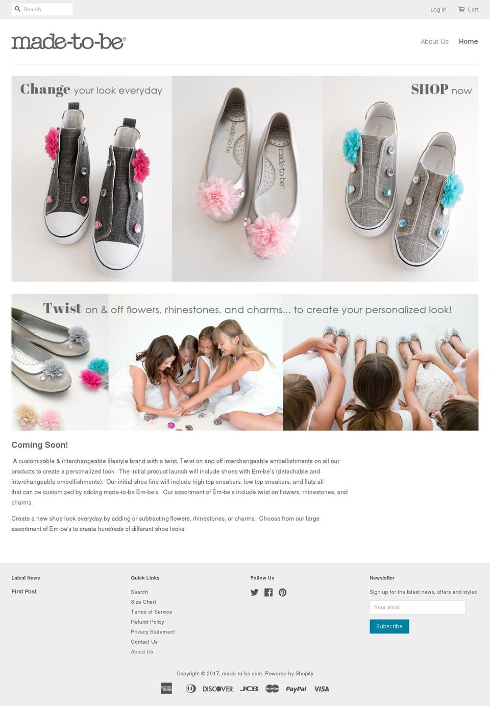 made-to-be.com shopify website screenshot