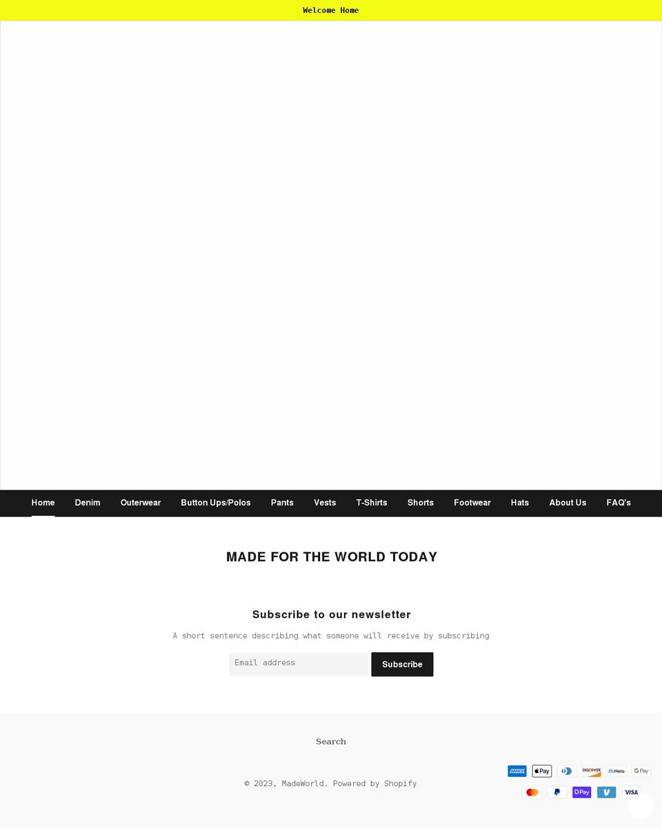 made-world.com shopify website screenshot