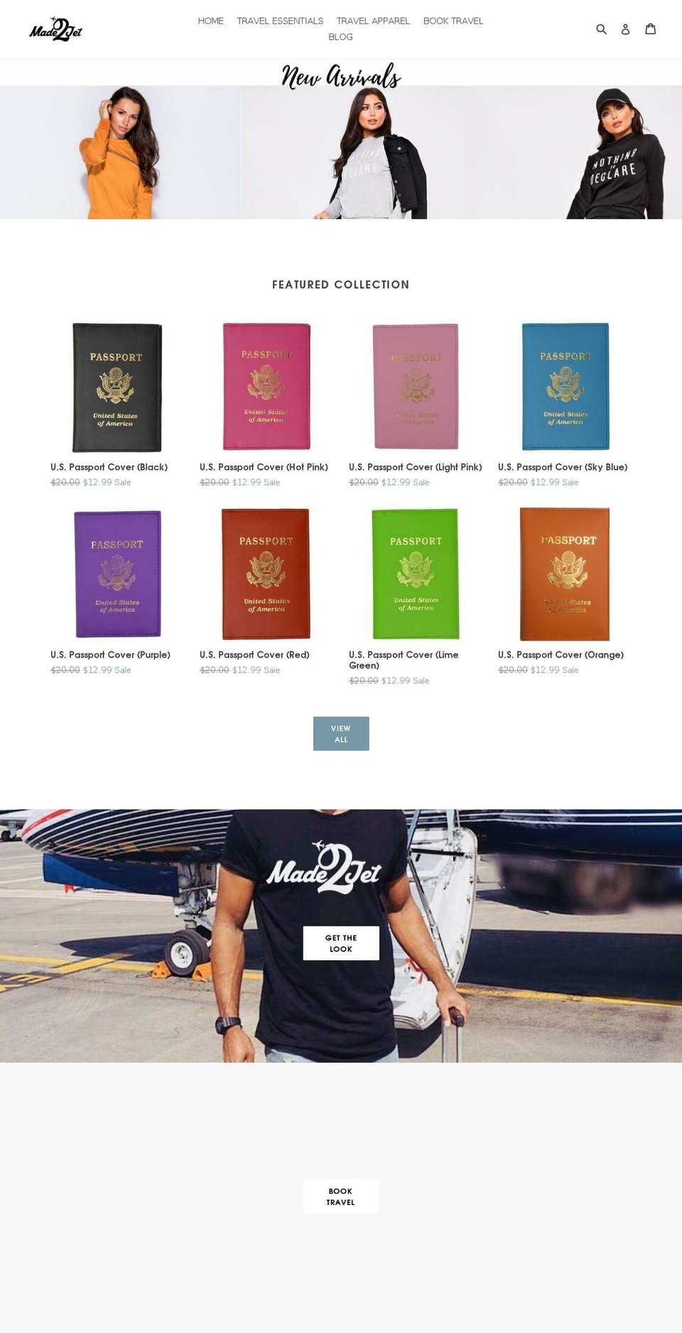 made2jet.com — Shopify storefront screenshot
