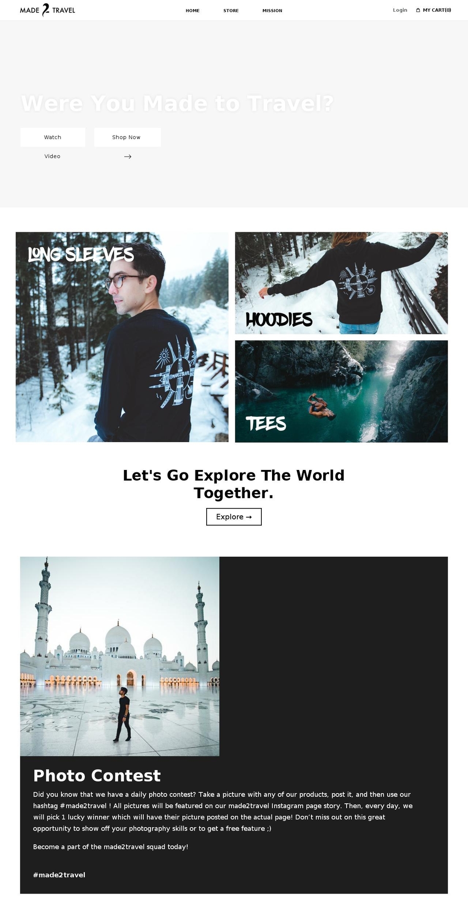 made2travel.com — Shopify storefront screenshot