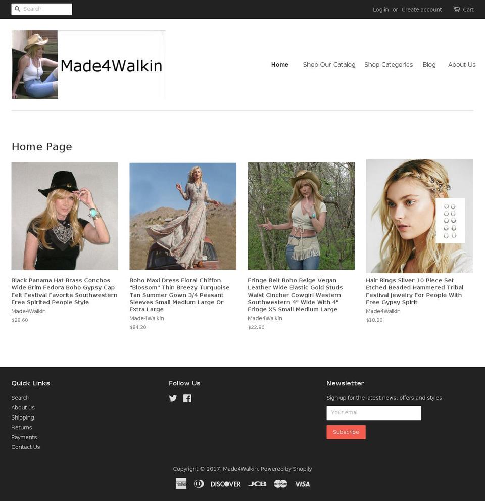 made4walkin.com shopify website screenshot