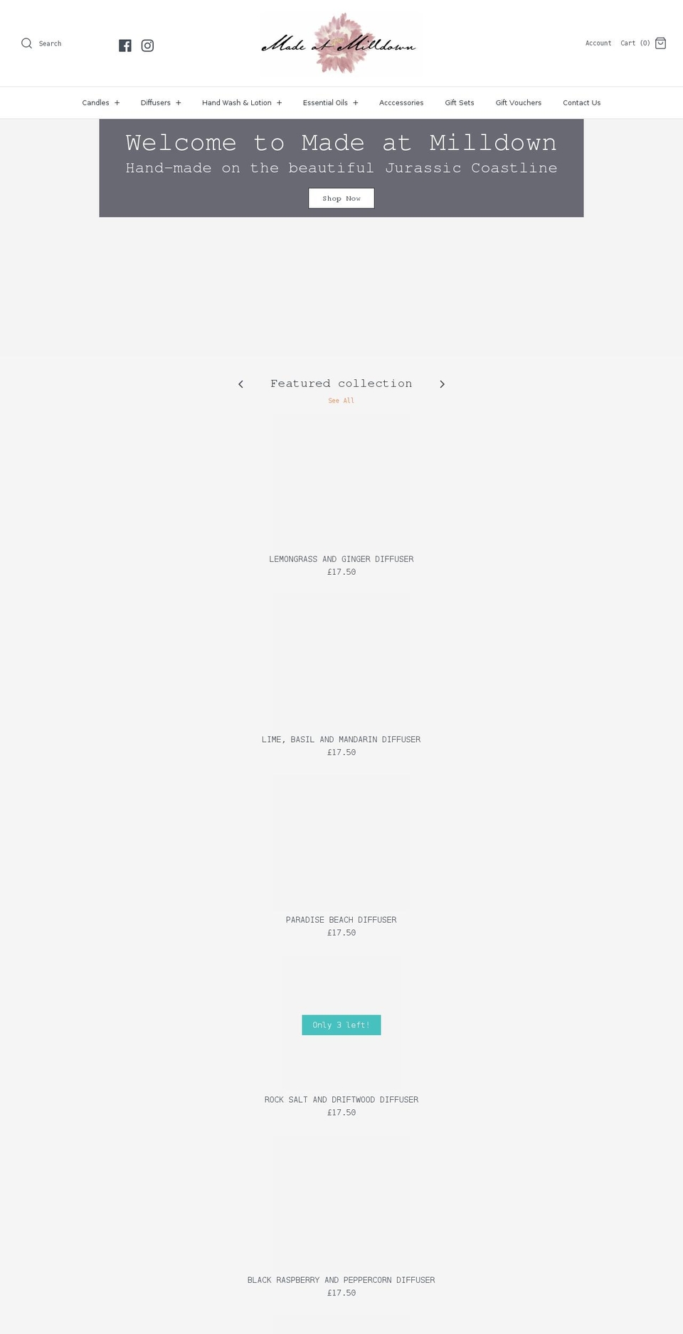 madeatmilldown.com shopify website screenshot