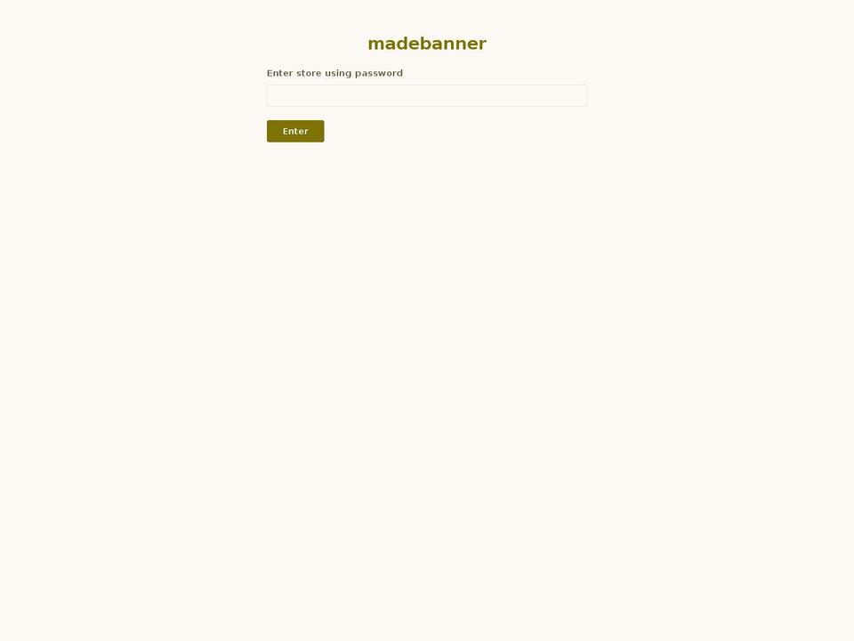 madebanner.com — Shopify storefront screenshot