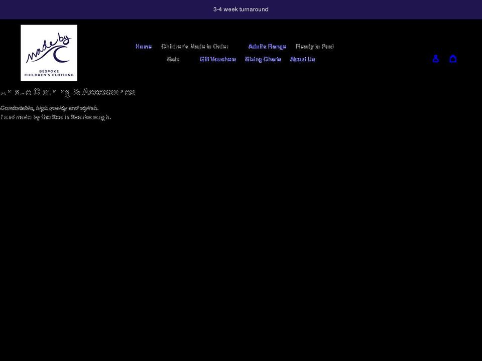 madebycclothing.co.uk shopify website screenshot