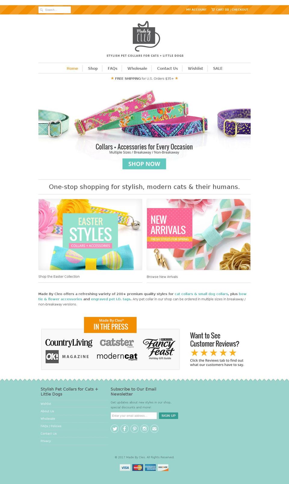 madebycleo.com shopify website screenshot
