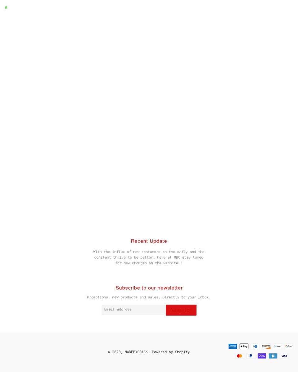 madebycrack.com shopify website screenshot