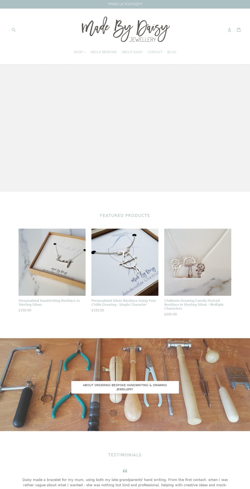 madebydaisy.com — Shopify storefront screenshot