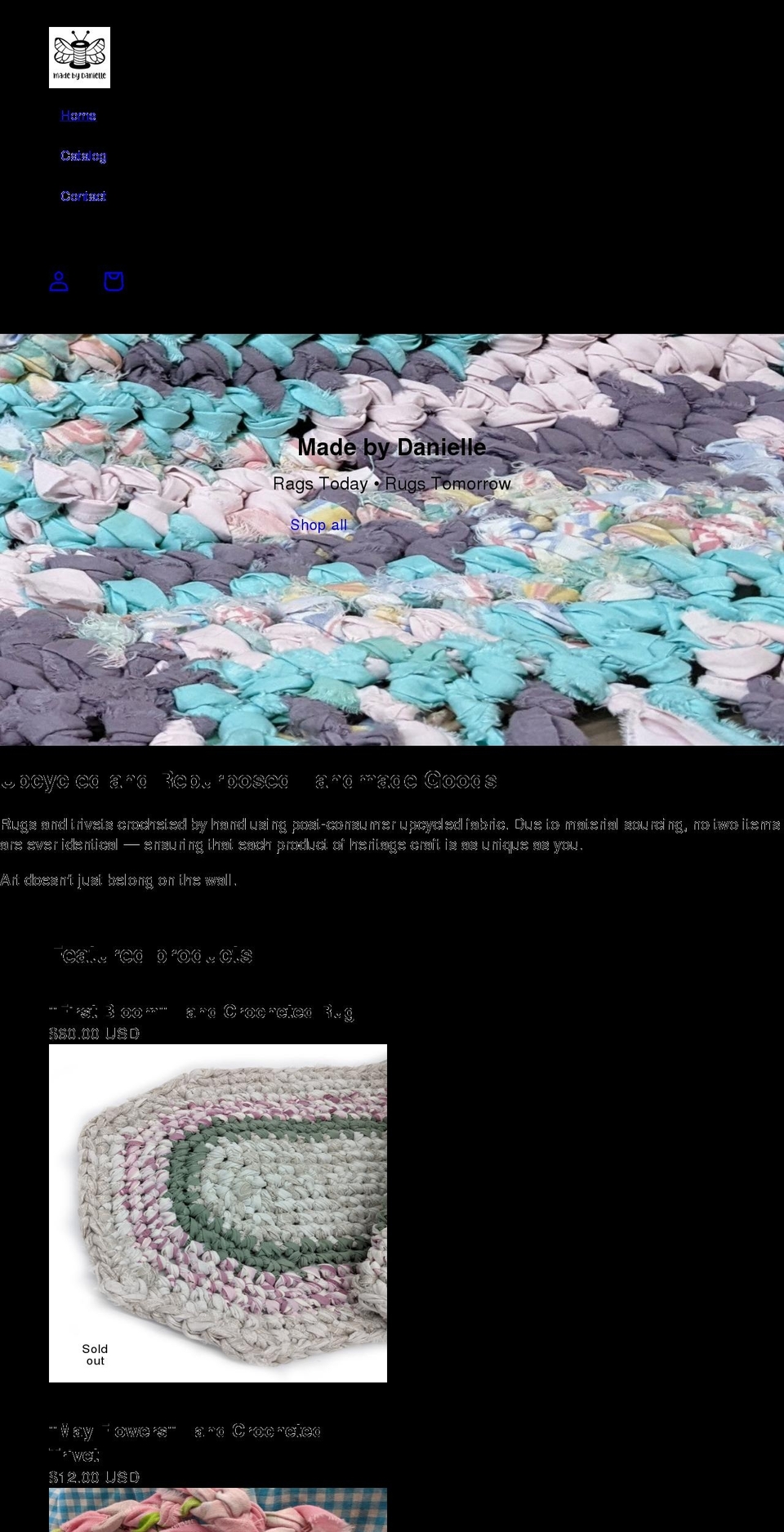 madebydanielle.com shopify website screenshot