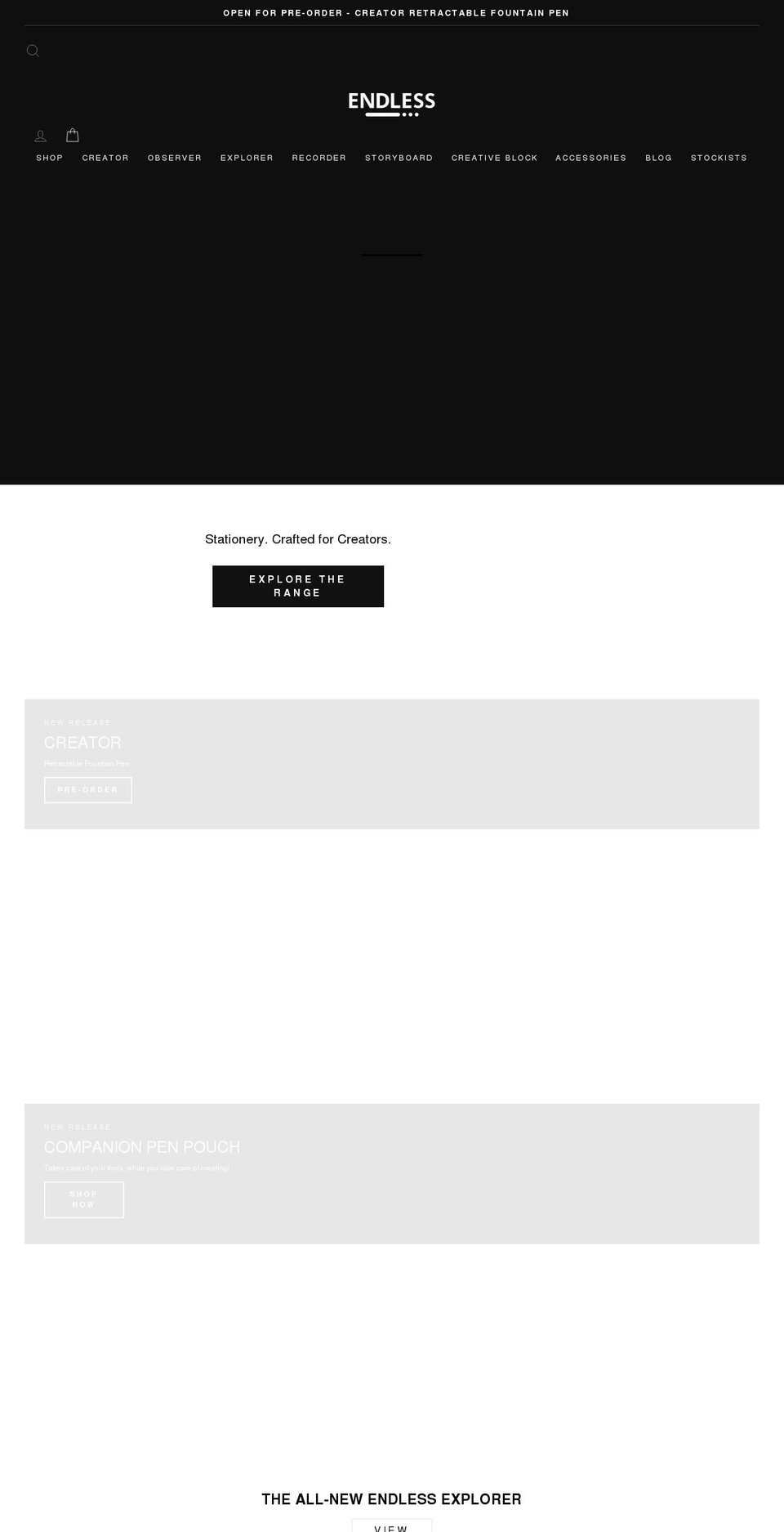 madebyendless.com shopify website screenshot