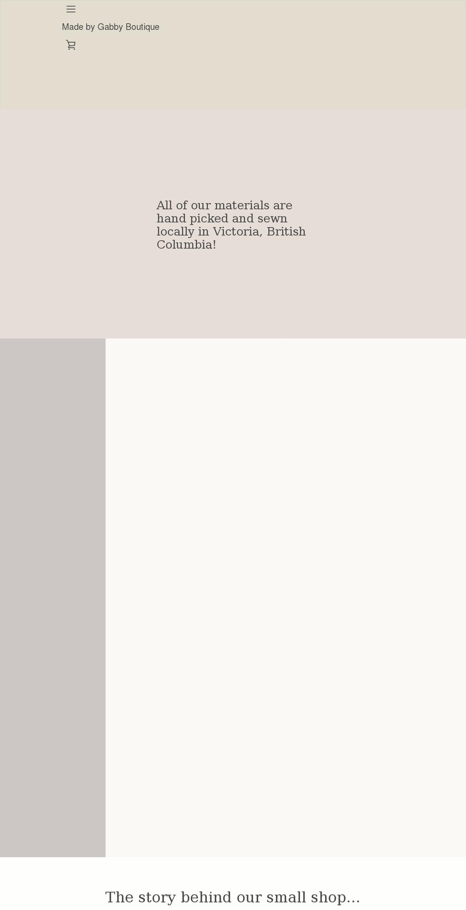 madebygabbyboutique.com shopify website screenshot