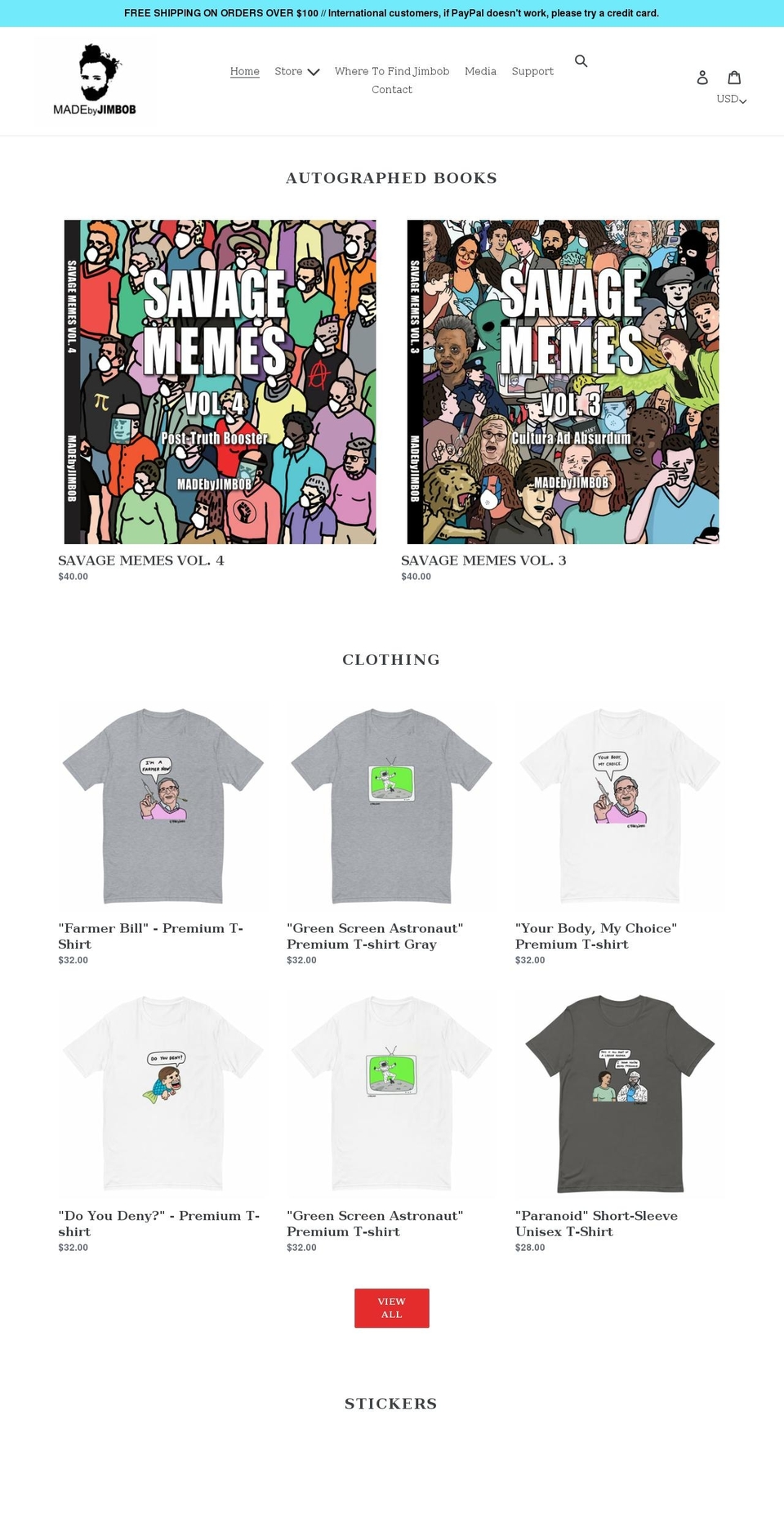madebyjimbob.com shopify website screenshot