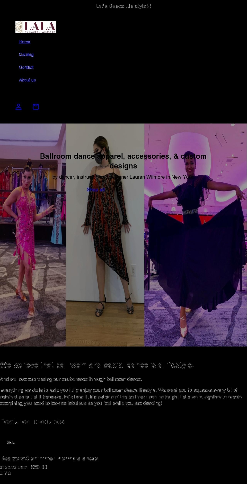 madebylala.com shopify website screenshot