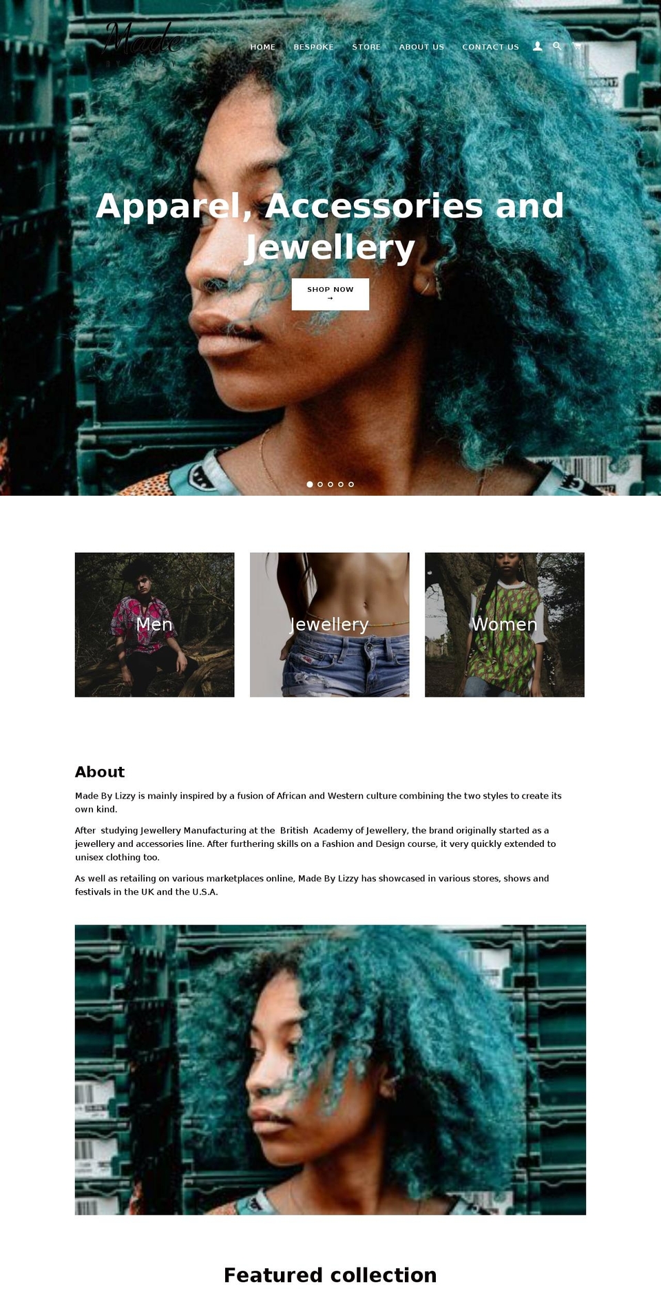 madebylizzy.com — Shopify storefront screenshot