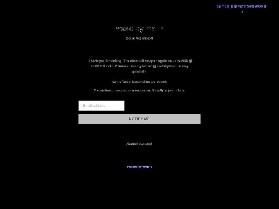 madebymalin.com shopify website screenshot