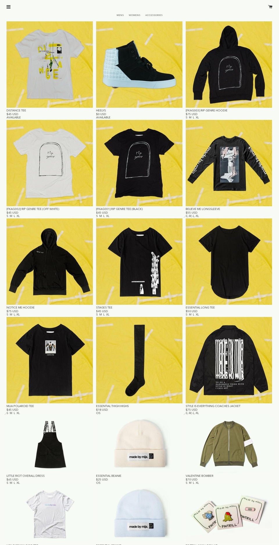 madebymija.com shopify website screenshot