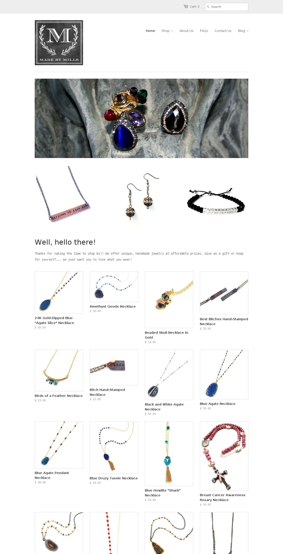 madebymills.com shopify website screenshot