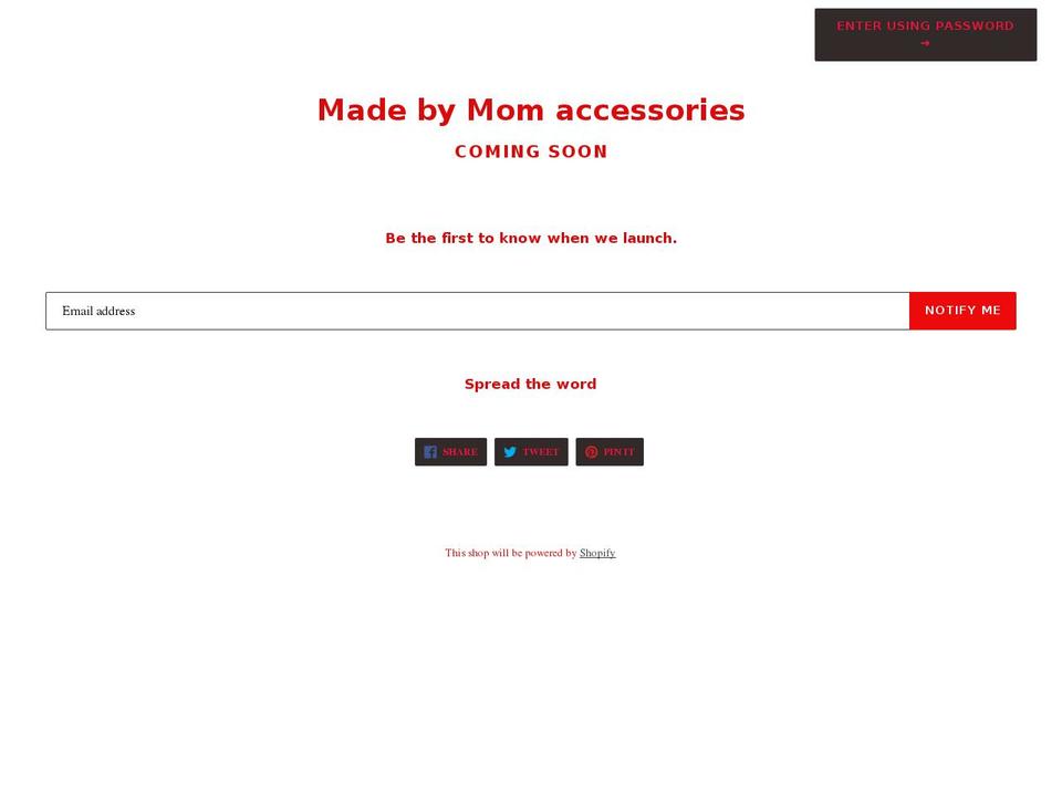 madebymomaccessories.com — Shopify storefront screenshot