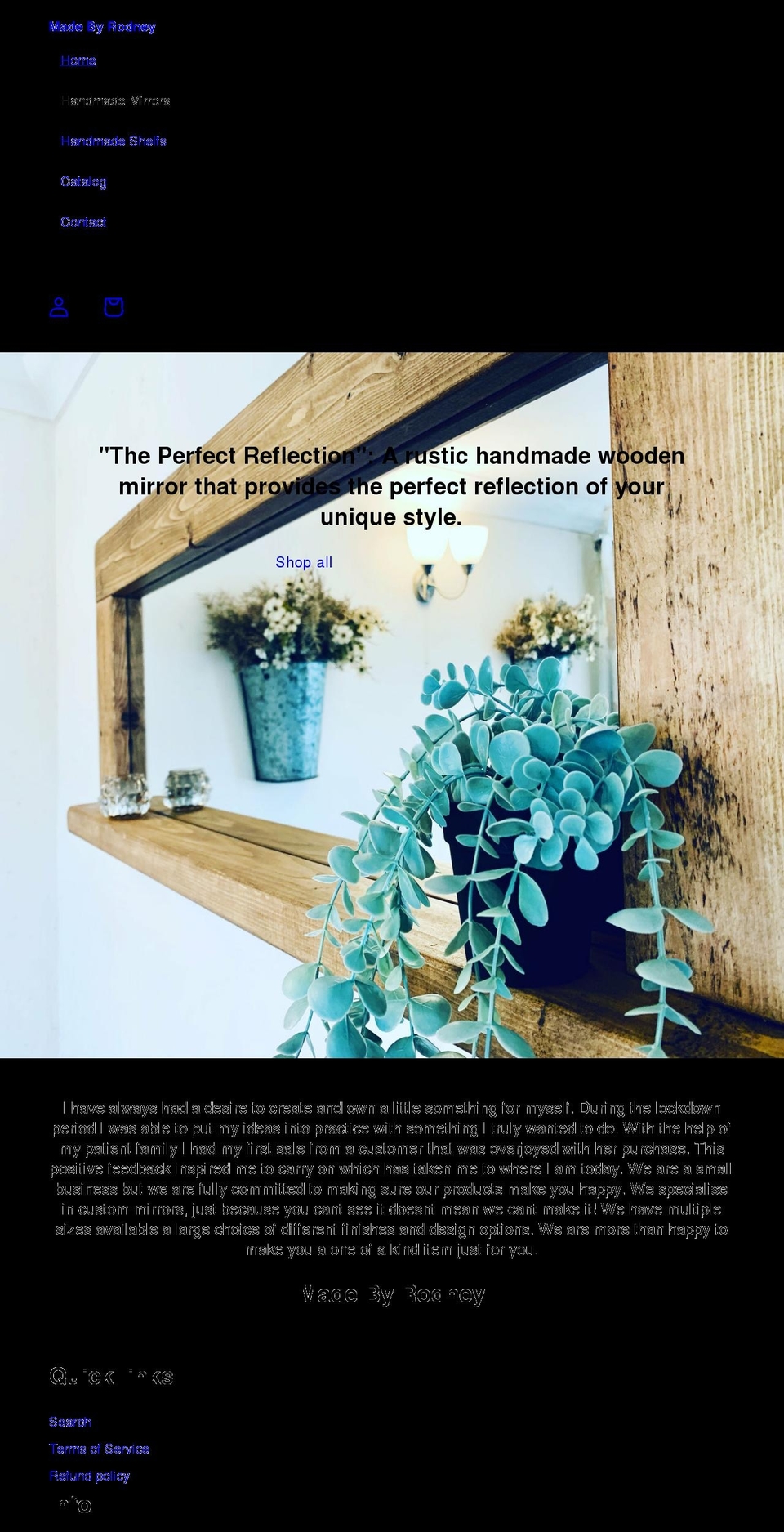 madebyrodney.com shopify website screenshot