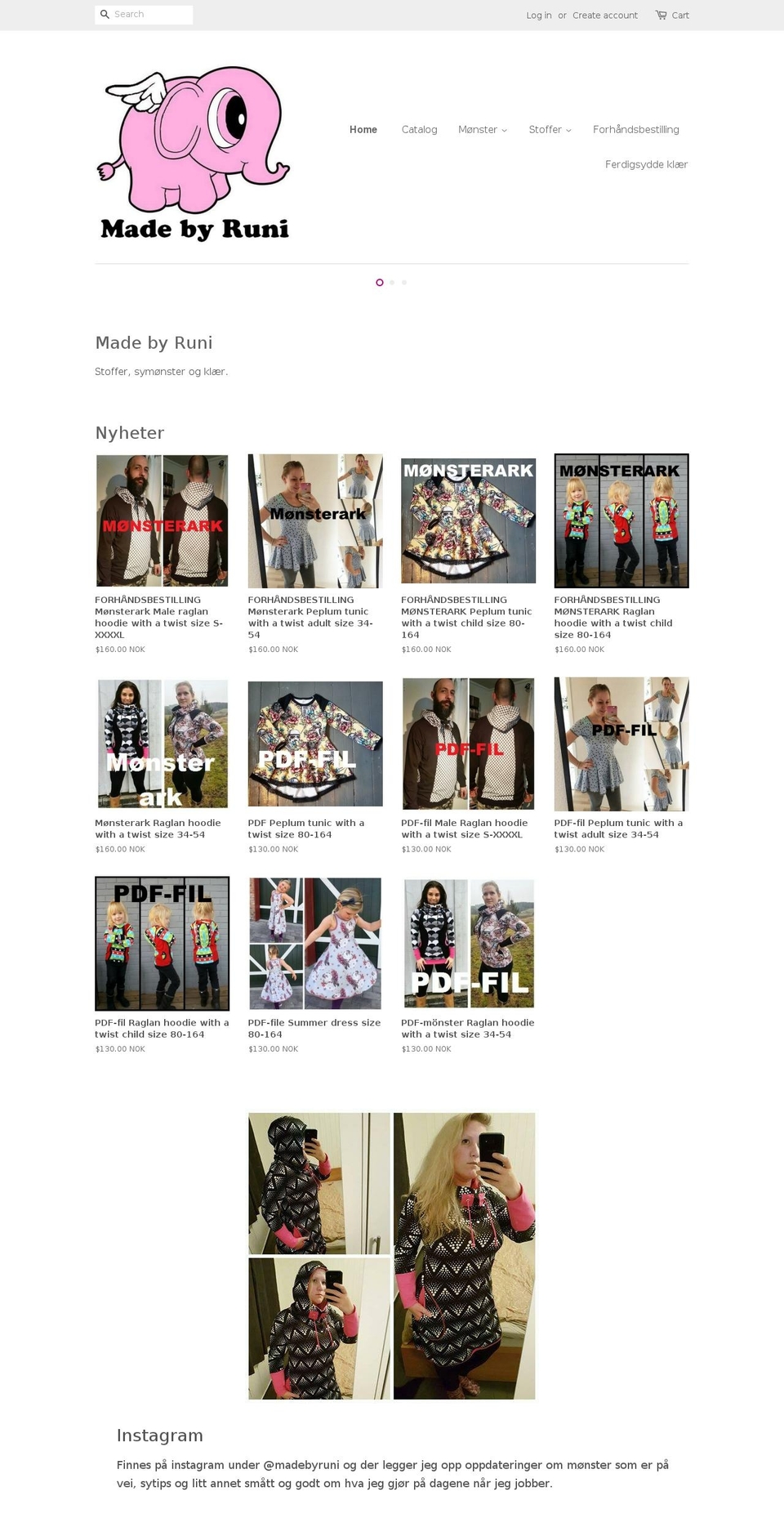 Expression Shopify theme site example madebyruni.com