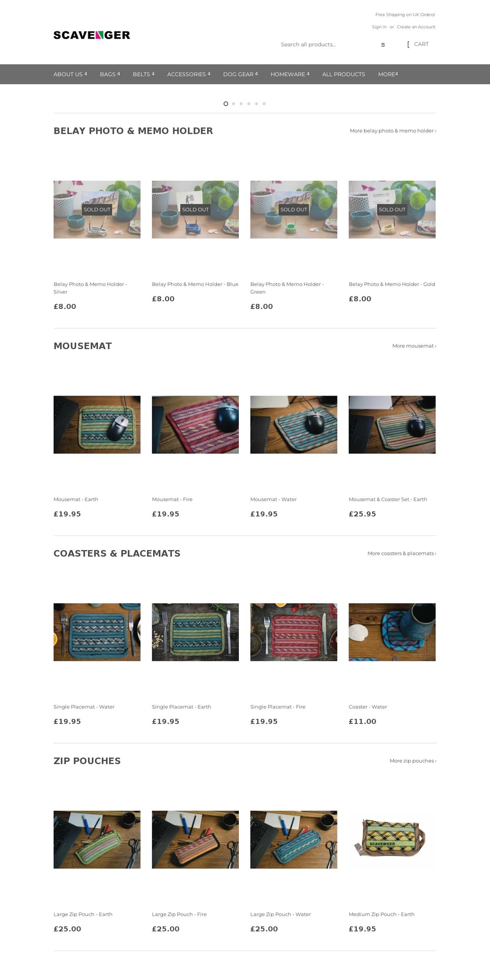madebyscavenger.com shopify website screenshot