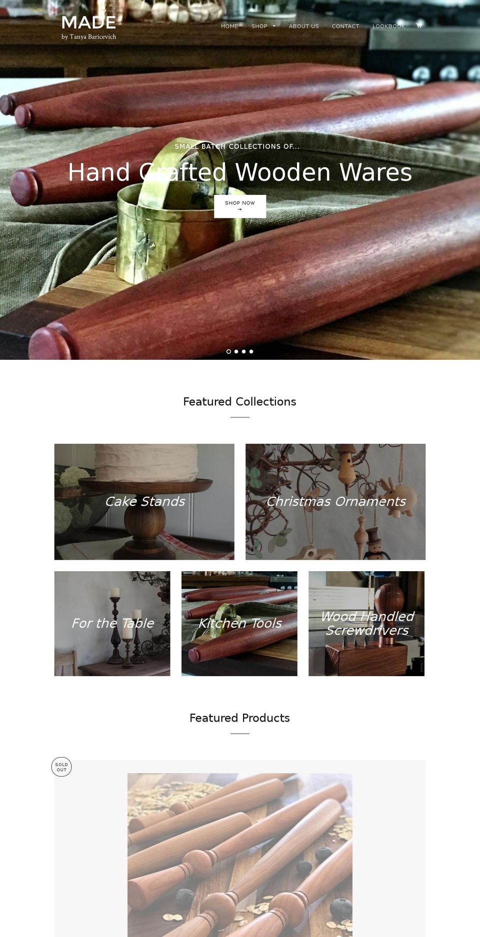 madebytanya.com — Shopify storefront screenshot