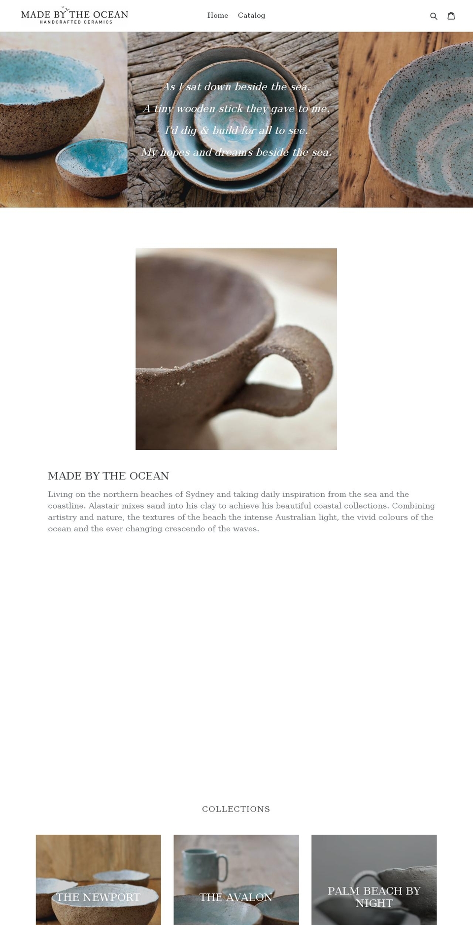 madebytheocean.com shopify website screenshot