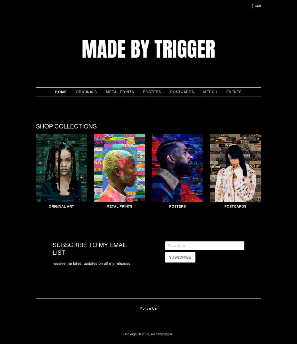 madebytrigger.com shopify website screenshot