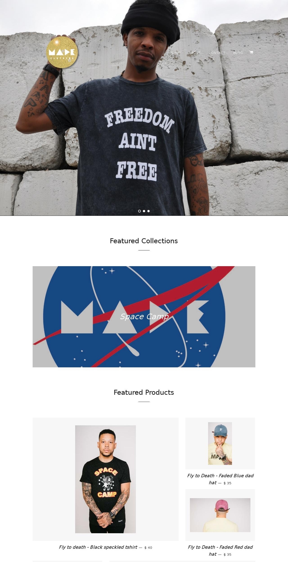 madefly.com shopify website screenshot