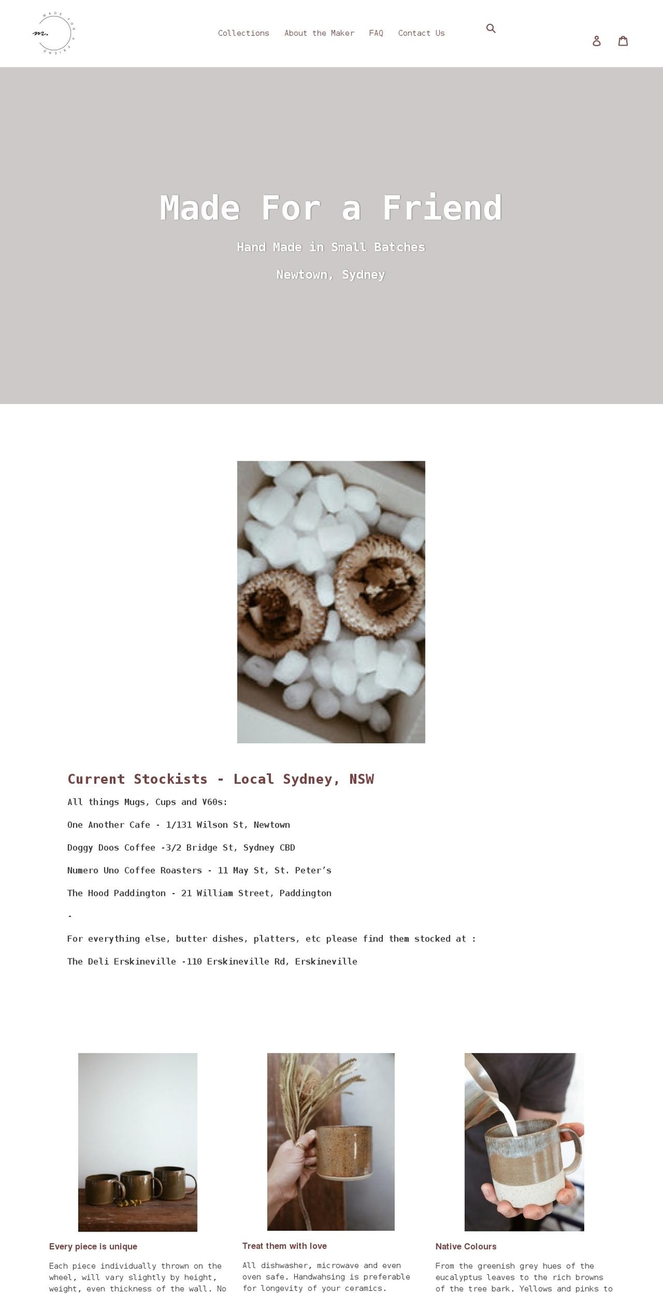 madeforafriend.com shopify website screenshot