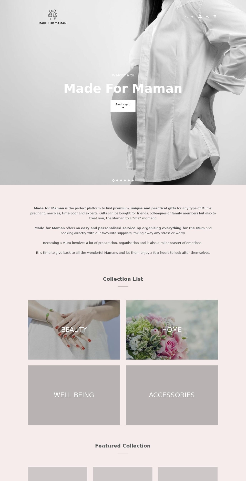 madeformaman.com — Shopify storefront screenshot
