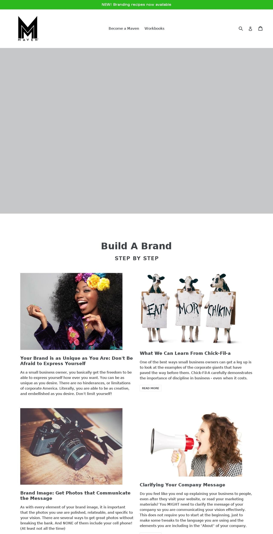 madeformavens.com — Shopify storefront screenshot