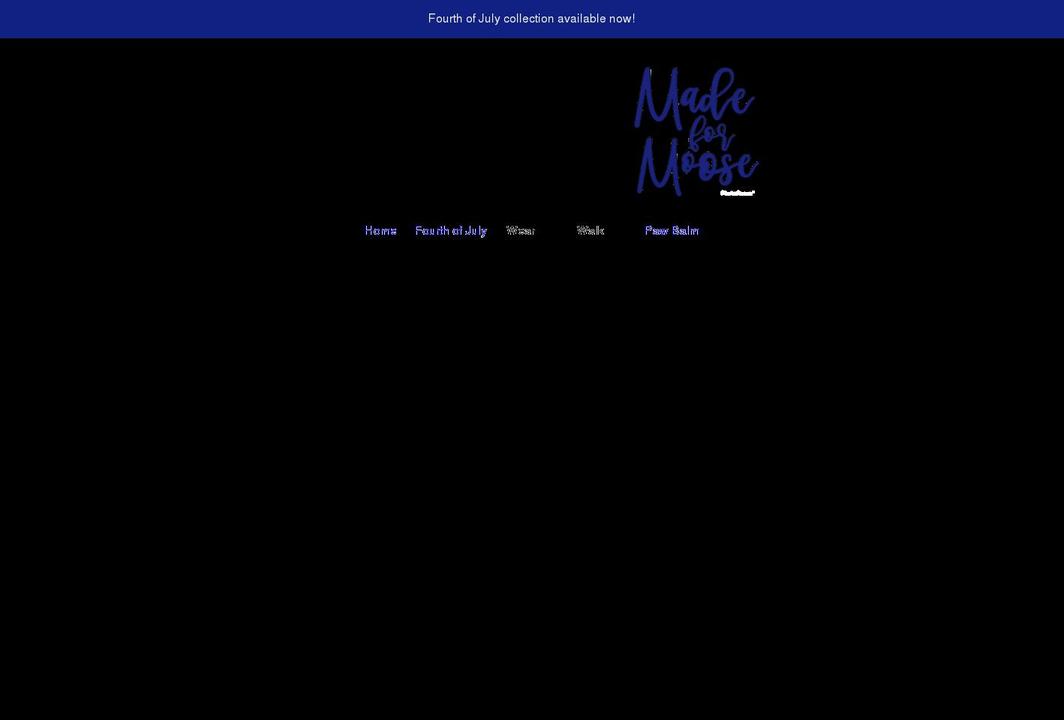 madeformoose.com shopify website screenshot