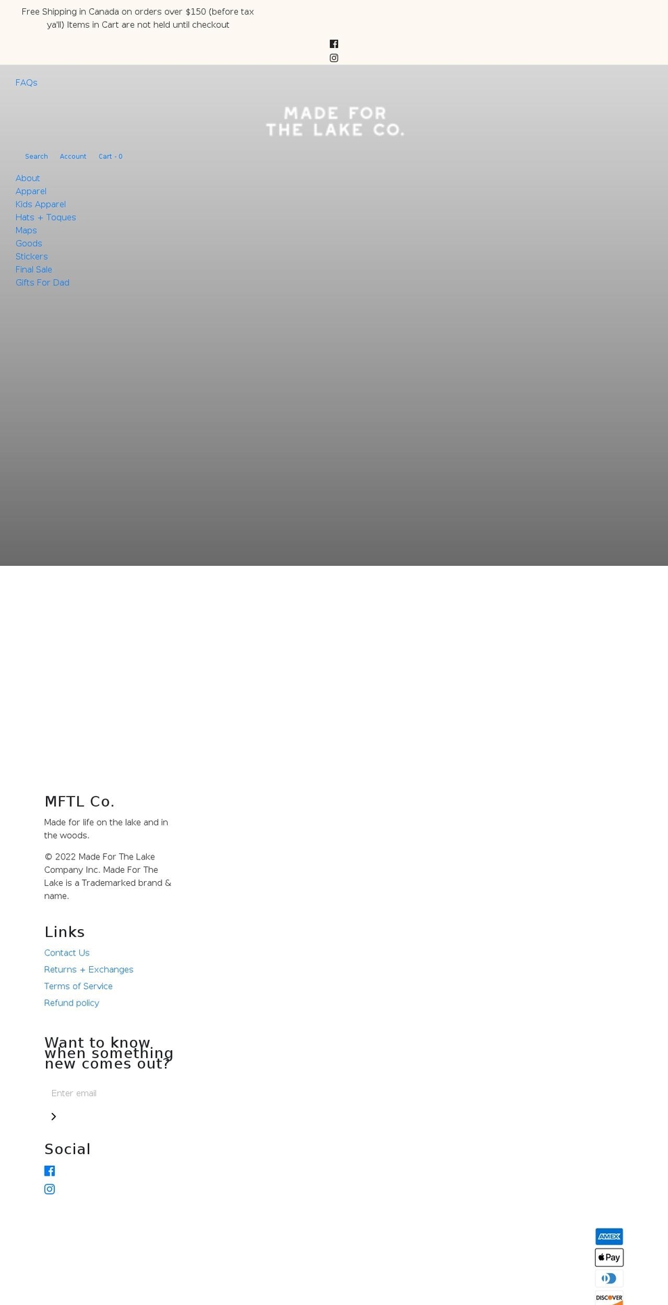 madeforthelake.com shopify website screenshot