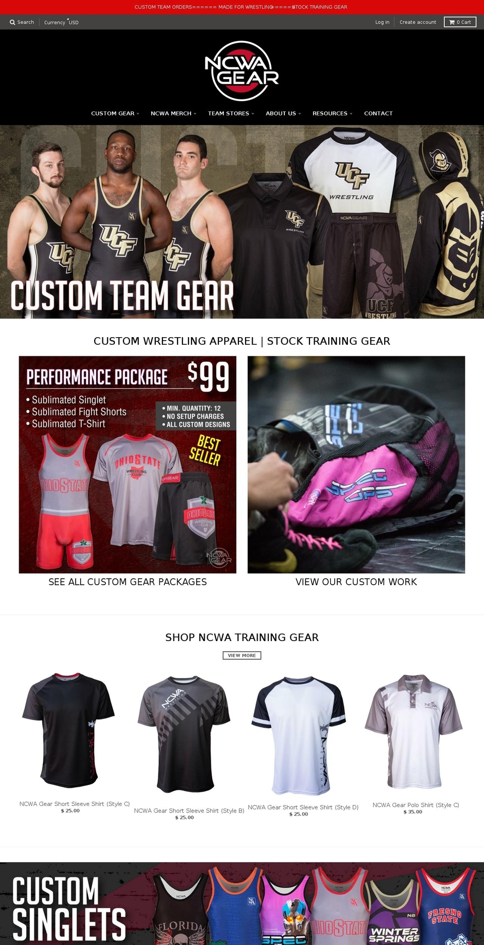madeforwrestling.com — Shopify storefront screenshot
