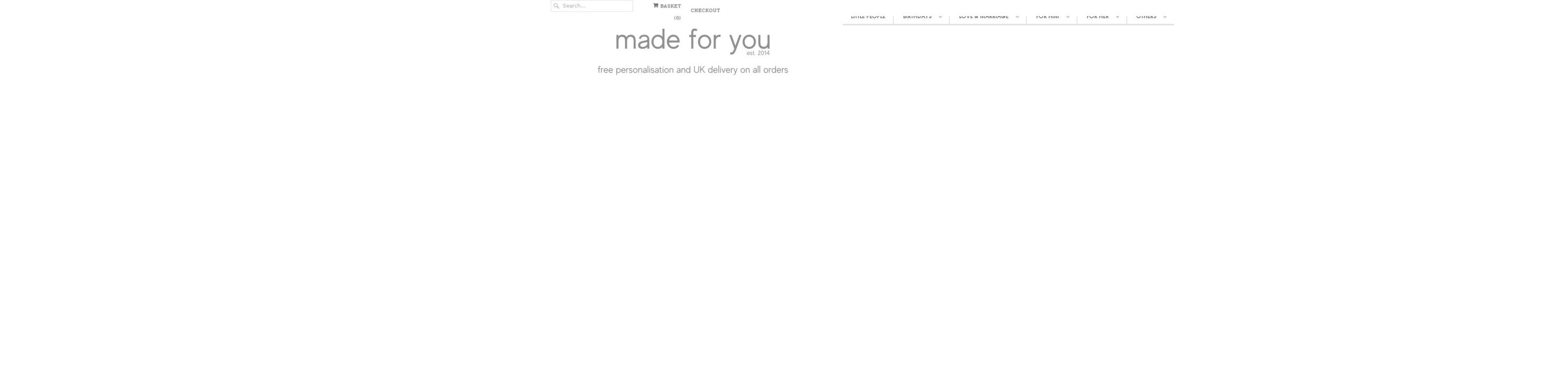 madeforyou.co.uk shopify website screenshot