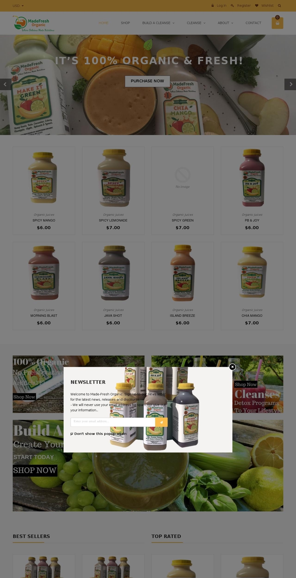 Express Shopify theme site example madefreshorganic.com