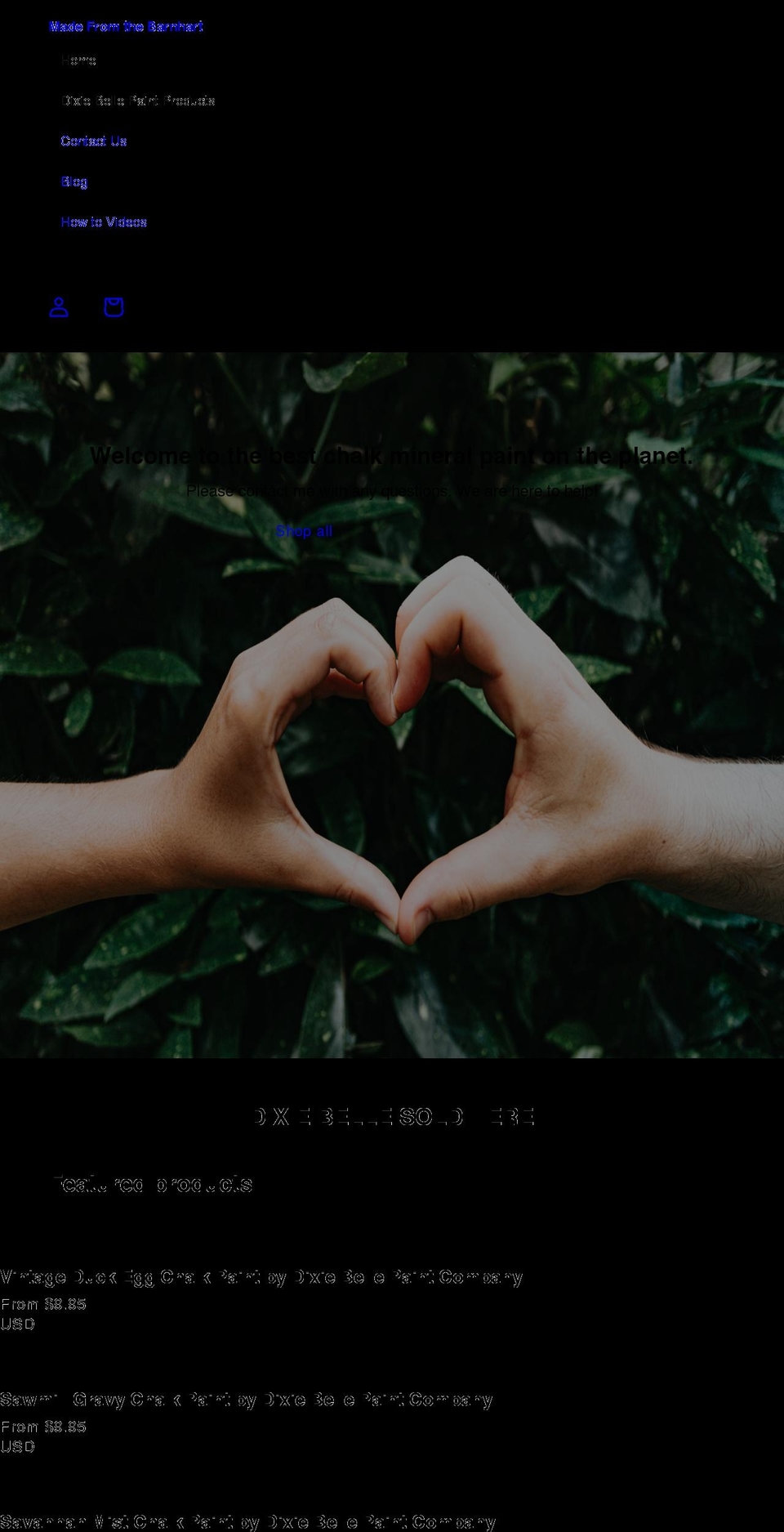 madefromthebarnhart.com shopify website screenshot