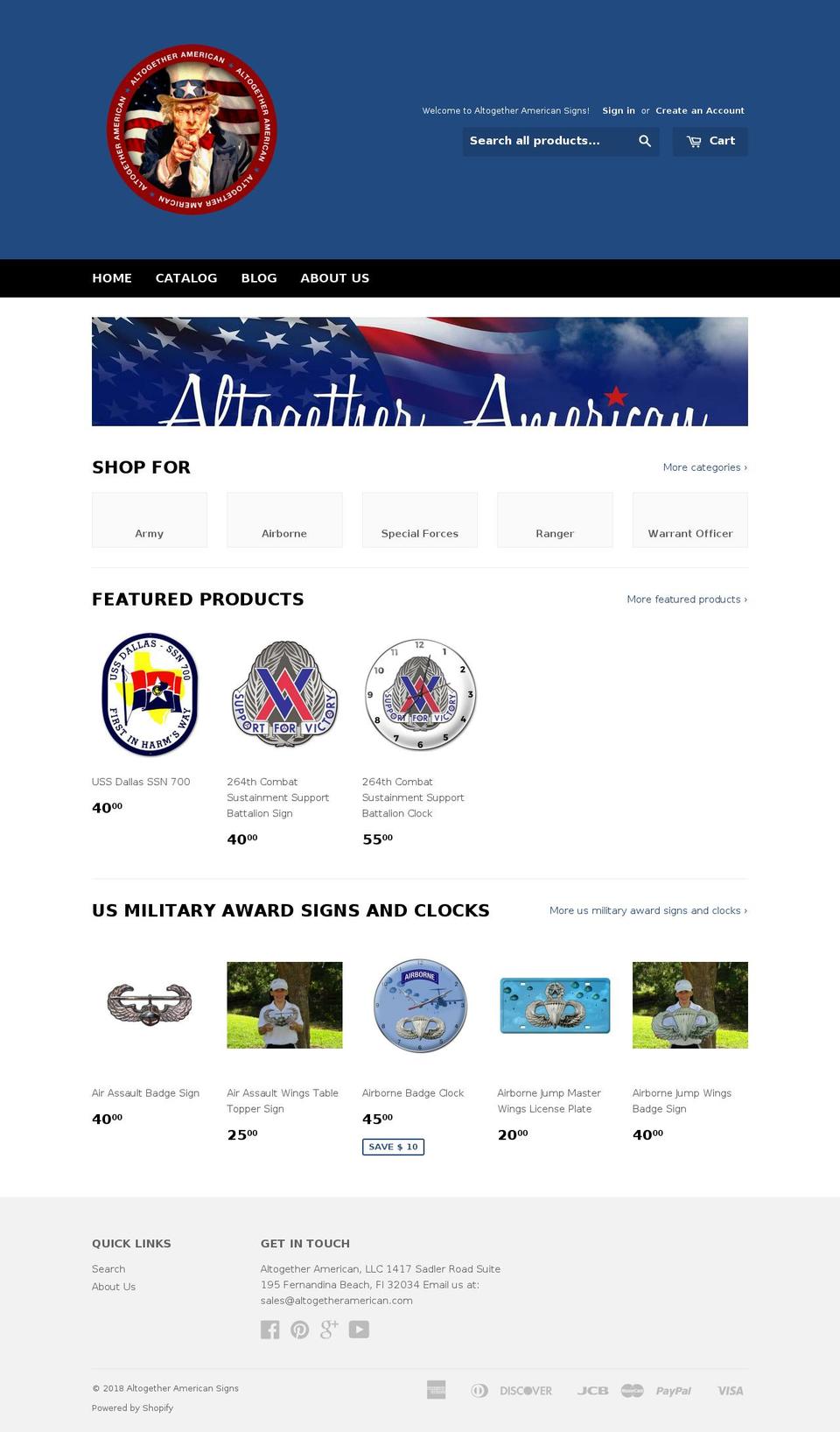 madeinamericasigns.com — Shopify storefront screenshot