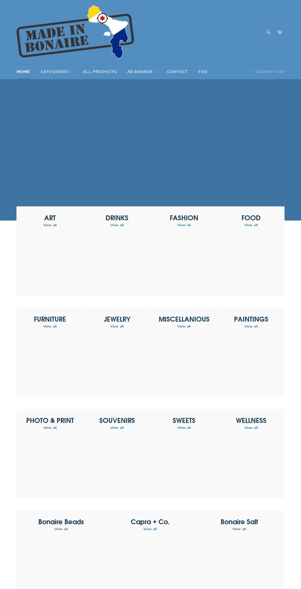 madeinbonaire.com — Shopify storefront screenshot