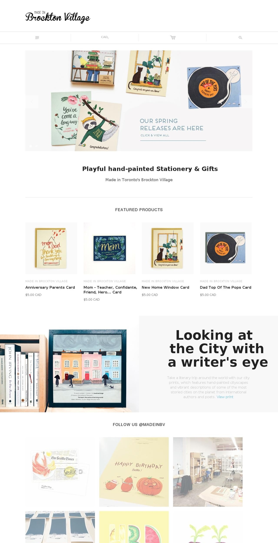 madeinbv.com shopify website screenshot