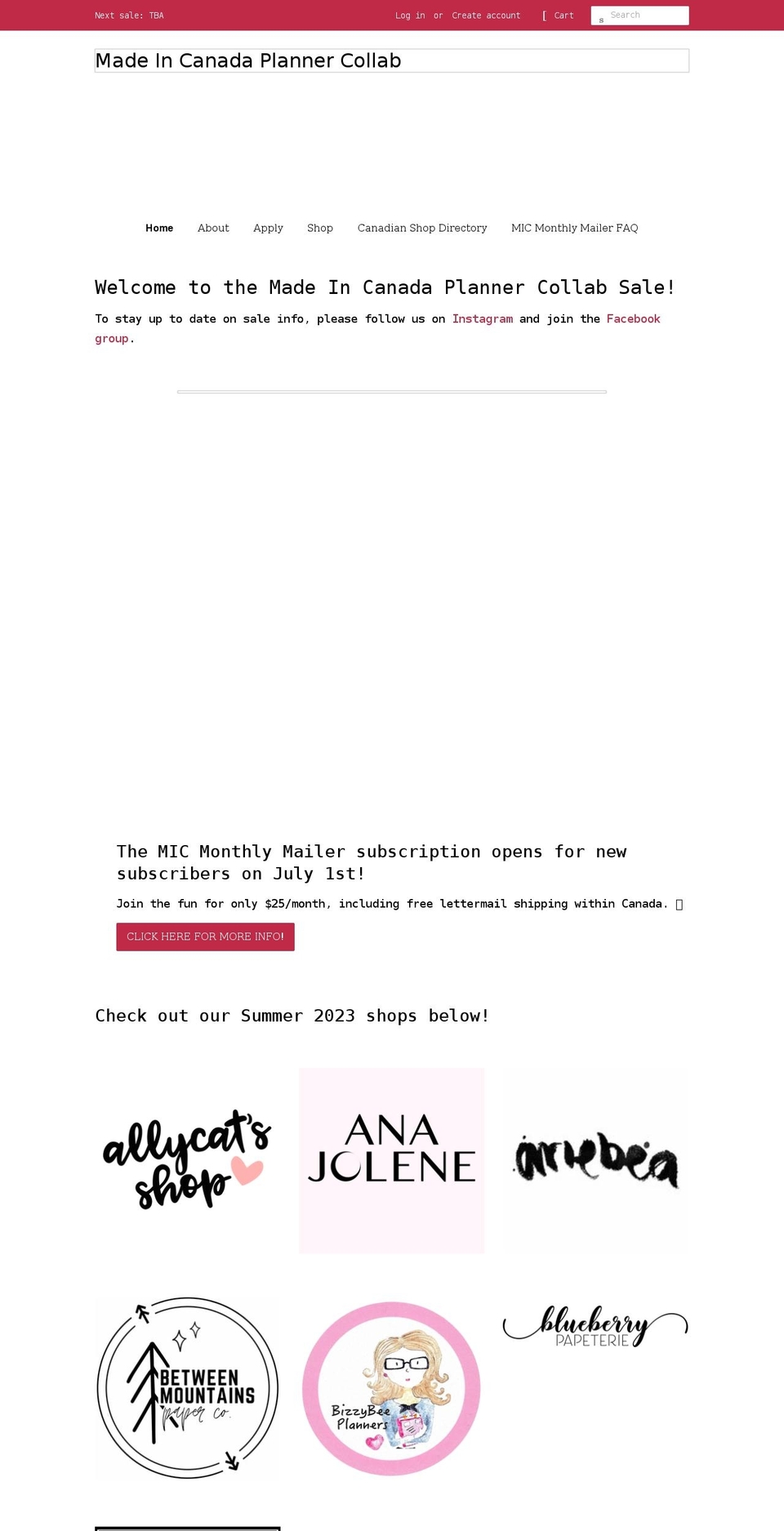 madeincanadacollab.ca shopify website screenshot